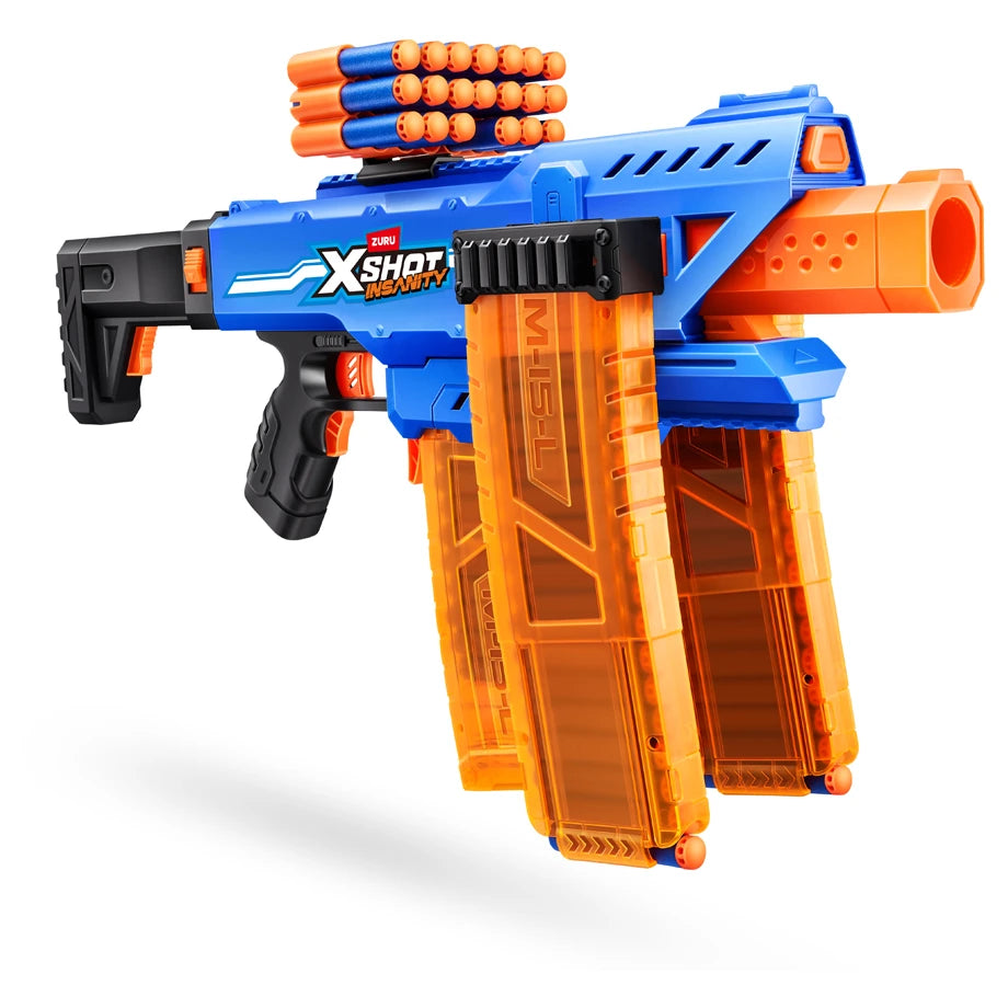 ZURU X-Shot Insanity Series 1 Motorized Clip Blaster (72 Darts)