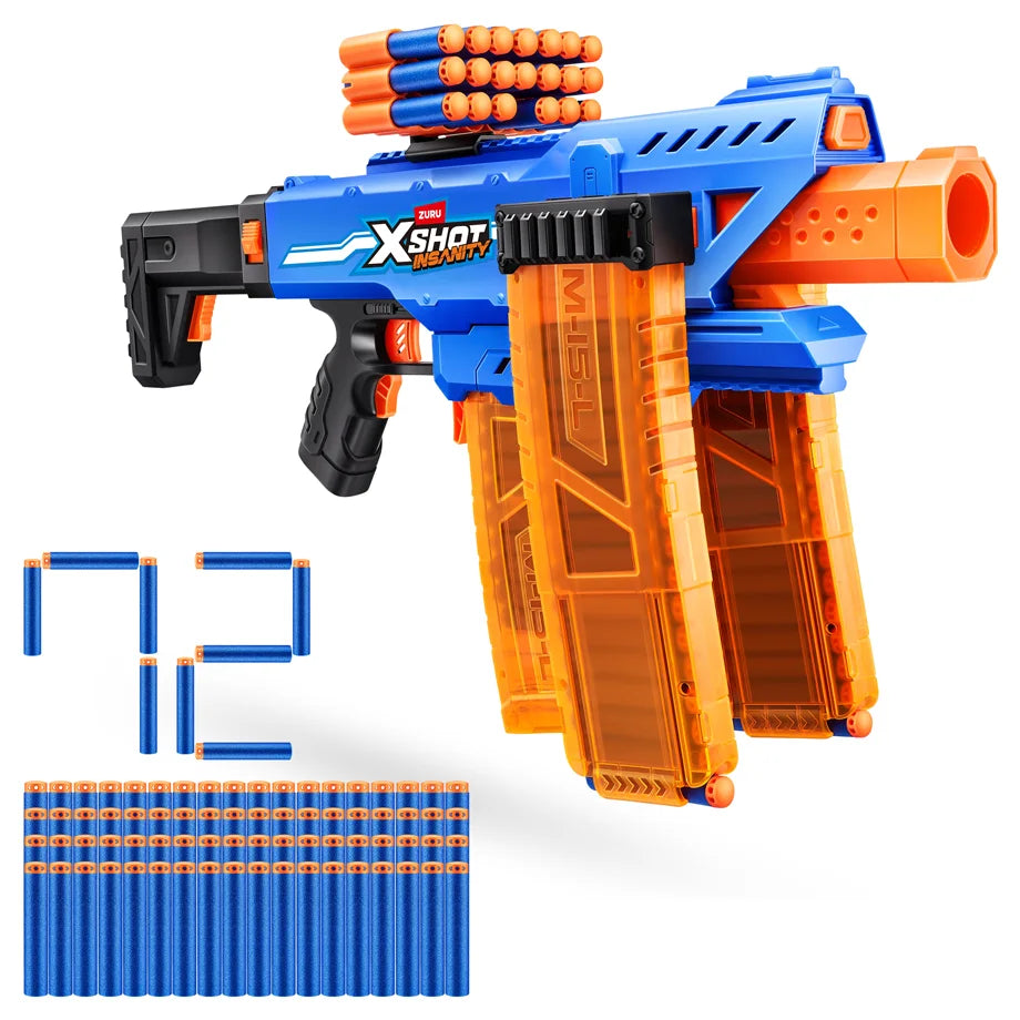 ZURU X-Shot Insanity Series 1 Motorized Clip Blaster (72 Darts)