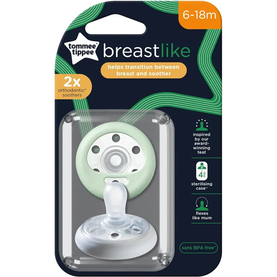 Tommee Tippee Closer To Nature Breast Like Soother 6-18m (Pack of 2)