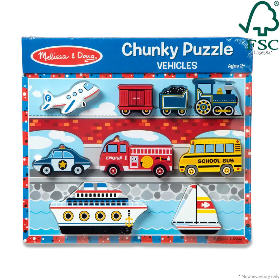 Melissa and Doug Melissa And Doug Vehicles Chunky Puzzle