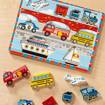 Melissa and Doug Melissa And Doug Vehicles Chunky Puzzle