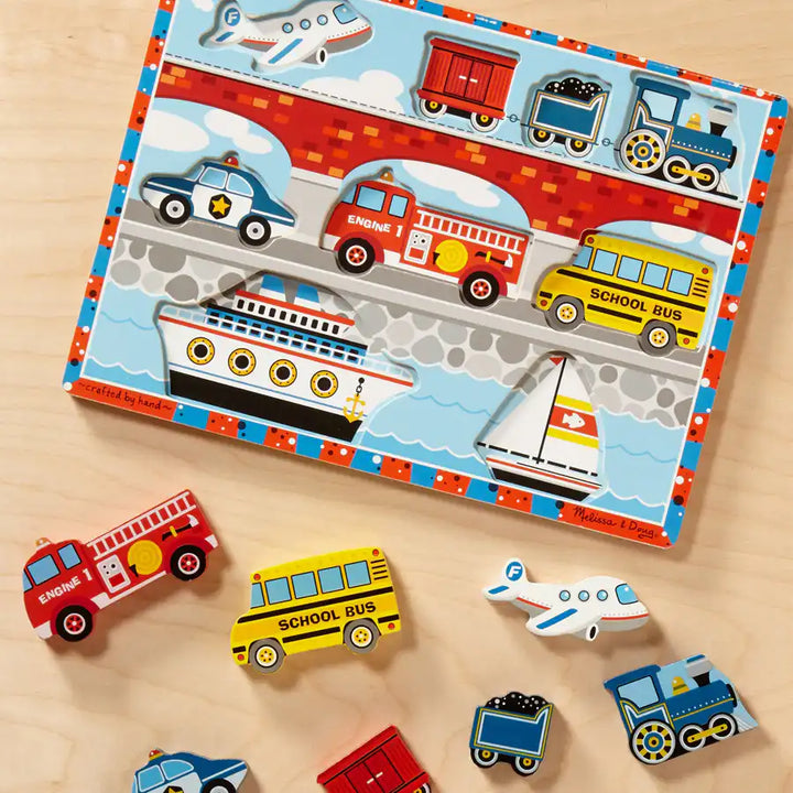 Melissa and Doug Melissa And Doug Vehicles Chunky Puzzle