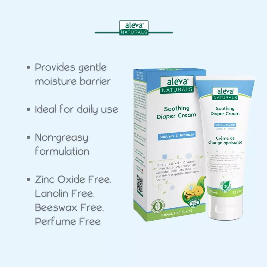 كريم الحفاضات المهدئ من Aleva Naturals - 100 مل كريم الحفاضات المهدئ من Aleva Naturals - 100 مل