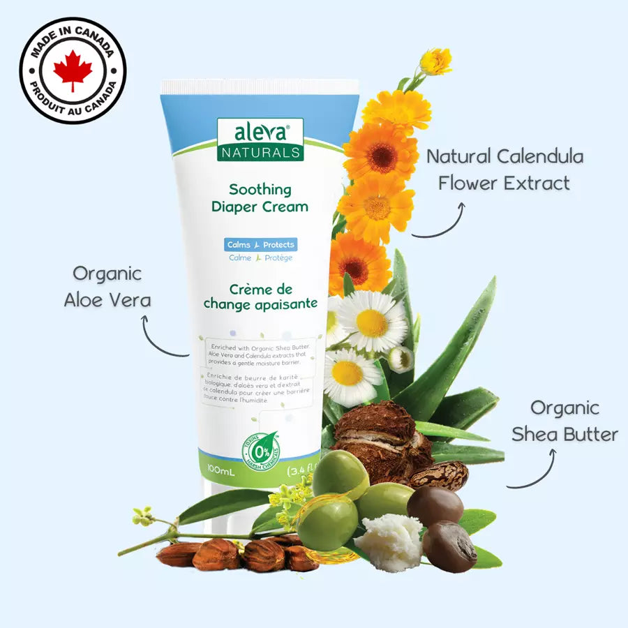 كريم الحفاضات المهدئ من Aleva Naturals - 100 مل كريم الحفاضات المهدئ من Aleva Naturals - 100 مل