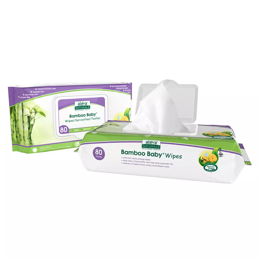 Aleva Naturals Bamboo Baby Wipes - 80Pcs