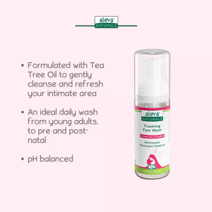 Aleva Naturals Maternal Care Foaming Fem Wash - Travel Size - 50ml