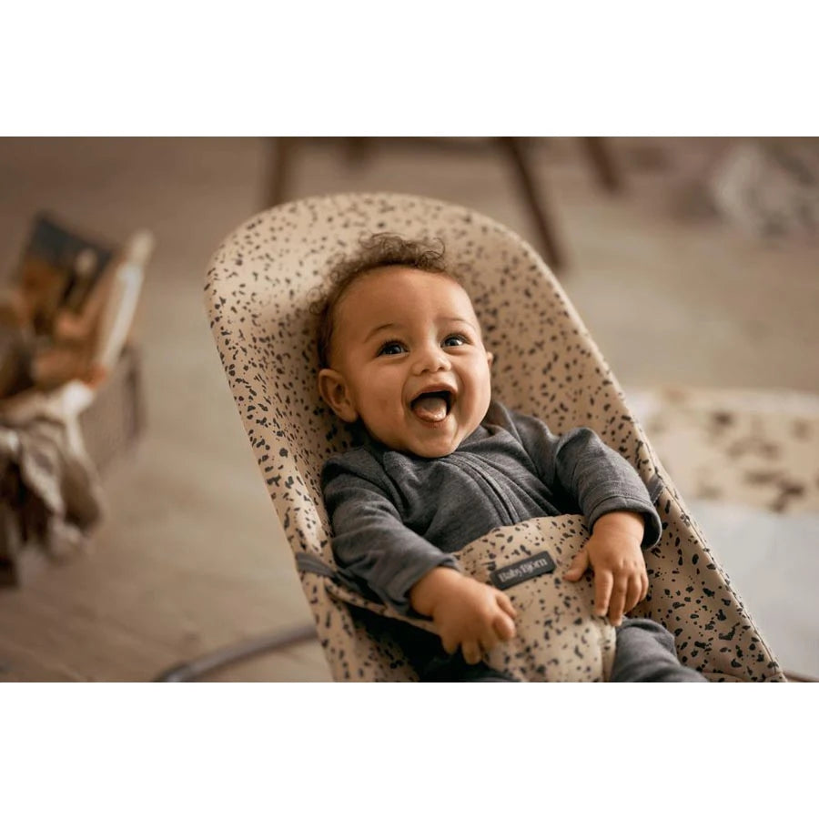 Babybjorn Bouncer Bliss Classic Quilt Cotton Print Woven (Beige/Dark Grey)