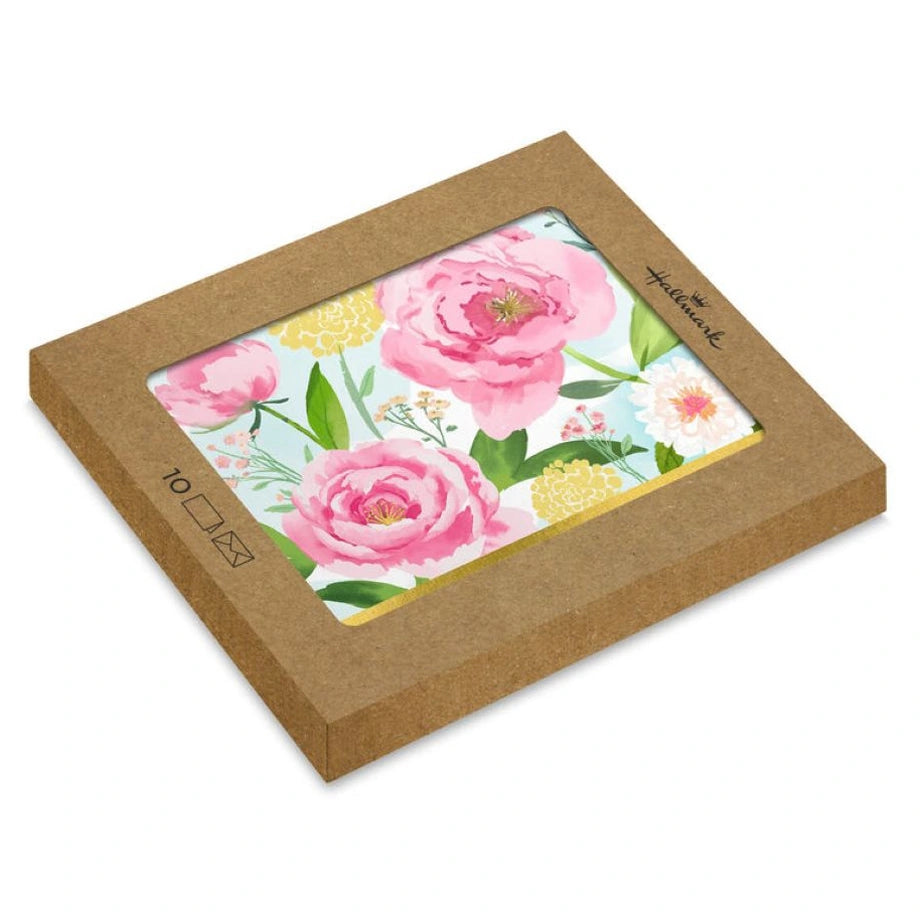 Hallmark Painterly Flowers Blank Note Cards (Pack of 10)