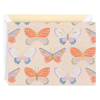 Hallmark Butterfly Pattern Blank Note Cards (Pack of 10)