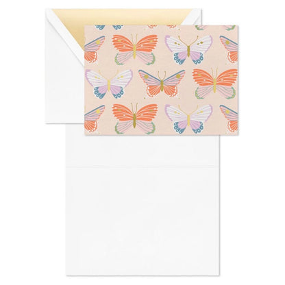 Hallmark Butterfly Pattern Blank Note Cards (Pack of 10)