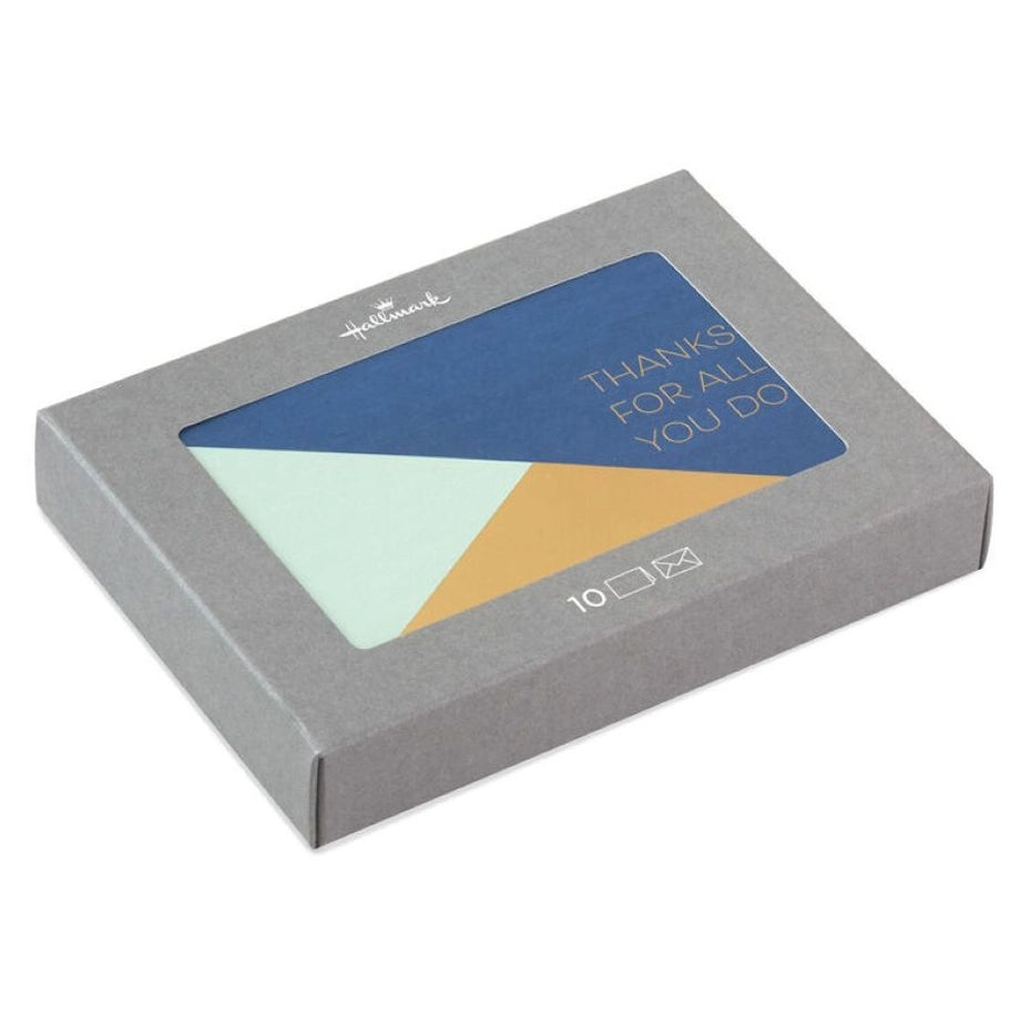Hallmark Modern Geometric Blank Thank-You Notes (Pack of 10)