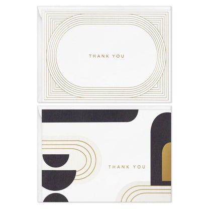 Hallmark Gold and Black Mod Ovals Assorted Thank-You Notes(Pack of 50)
