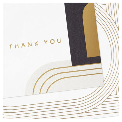 Hallmark Gold and Black Mod Ovals Assorted Thank-You Notes(Pack of 50)