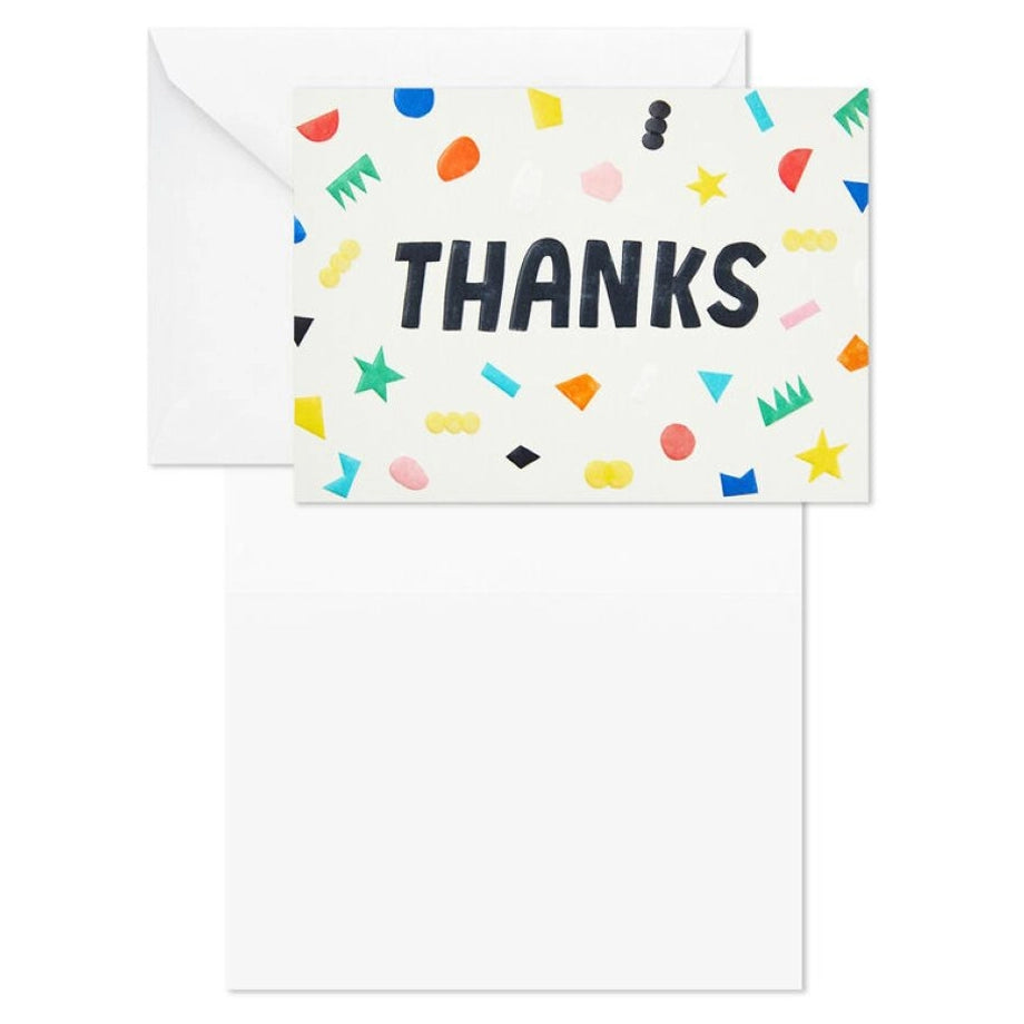 Hallmark Scattered Confetti Blank Thank-You Notes (Pack of 24)