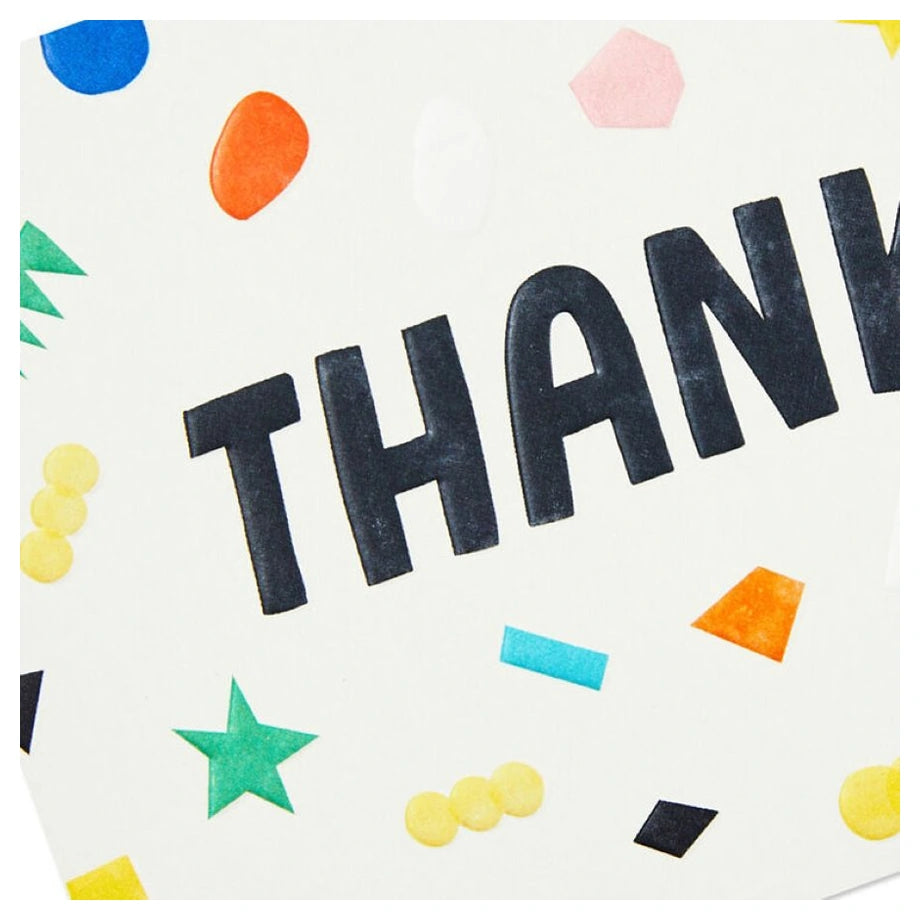 Hallmark Scattered Confetti Blank Thank-You Notes (Pack of 24)