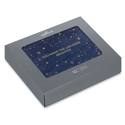 Hallmark Starry Blue “You Make the Universe Brighter” Thank-You Notes (Pack of 10)