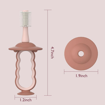Momcozy Baby Silicon Toothbrush & Tounge Cleaner - Silicone