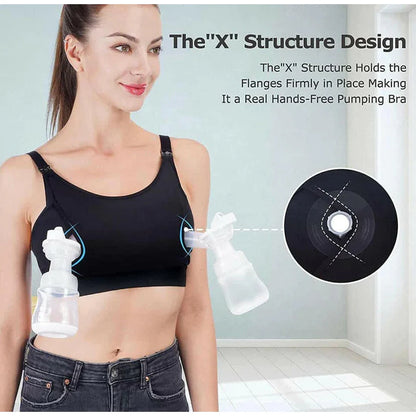 Momcozy Hands-Free Pumping Bra-Small (Black)