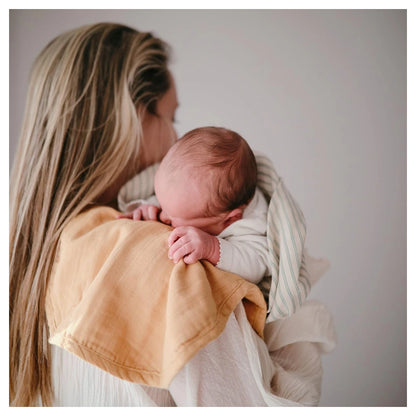 Mushie Burp Cloth (Fall Yellow/Fog)