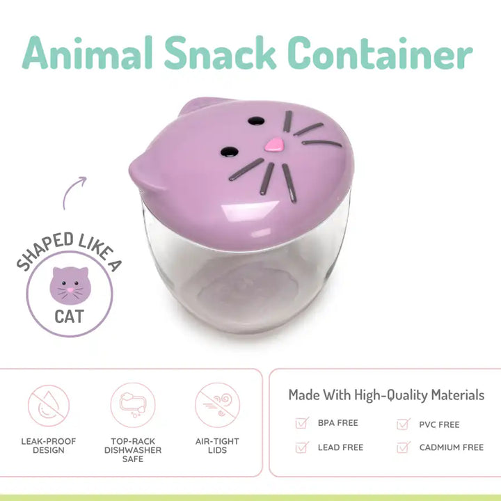 Melii Snack Container Purple Cat