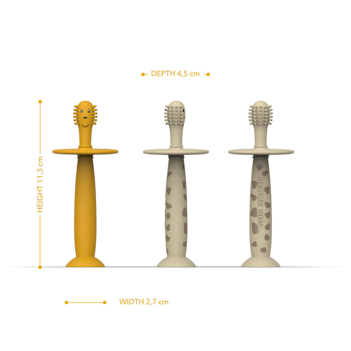 Matchstick Monkey Training Toothbrush With Stopper Lion and Giraffe