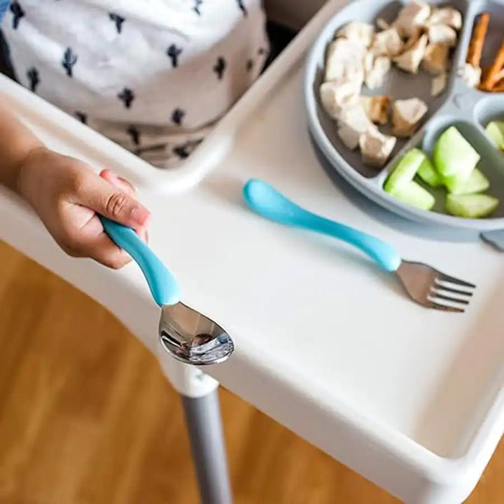 Green Sprouts Learning Cutlery Set (Aqua)