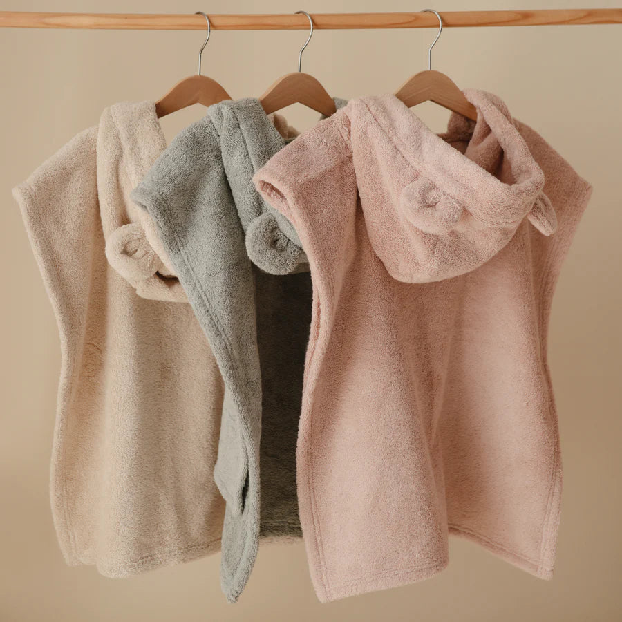 Mushie Poncho Towel Bear (Blush)