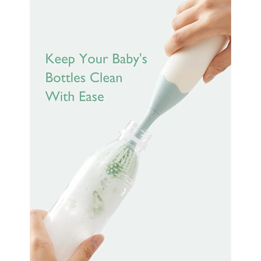 Momcozy Bottle Brush Kit Innovative Push-Press Design For Better Cleaning (Green)