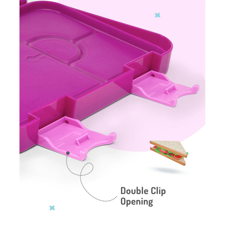 Bonfino Ballerina ABS Bento Lunch Box 1.1 L (Pink)