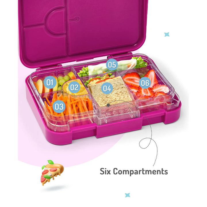 Bonfino Ballerina ABS Bento Lunch Box 1.1 L (Pink)