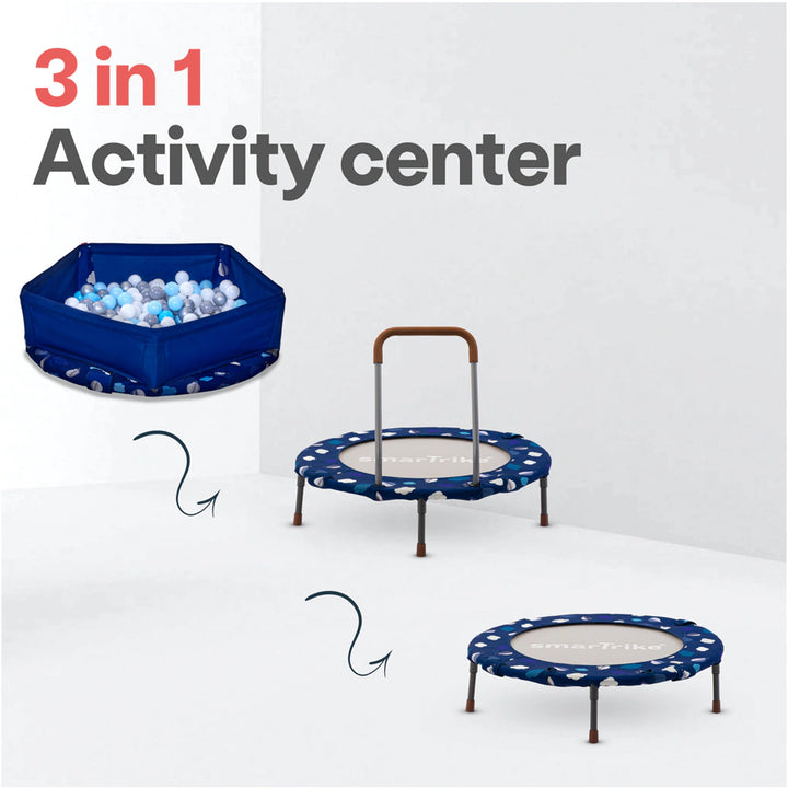 SmarTrike Activity Center 3in1 Trampoline (Dark Blue)