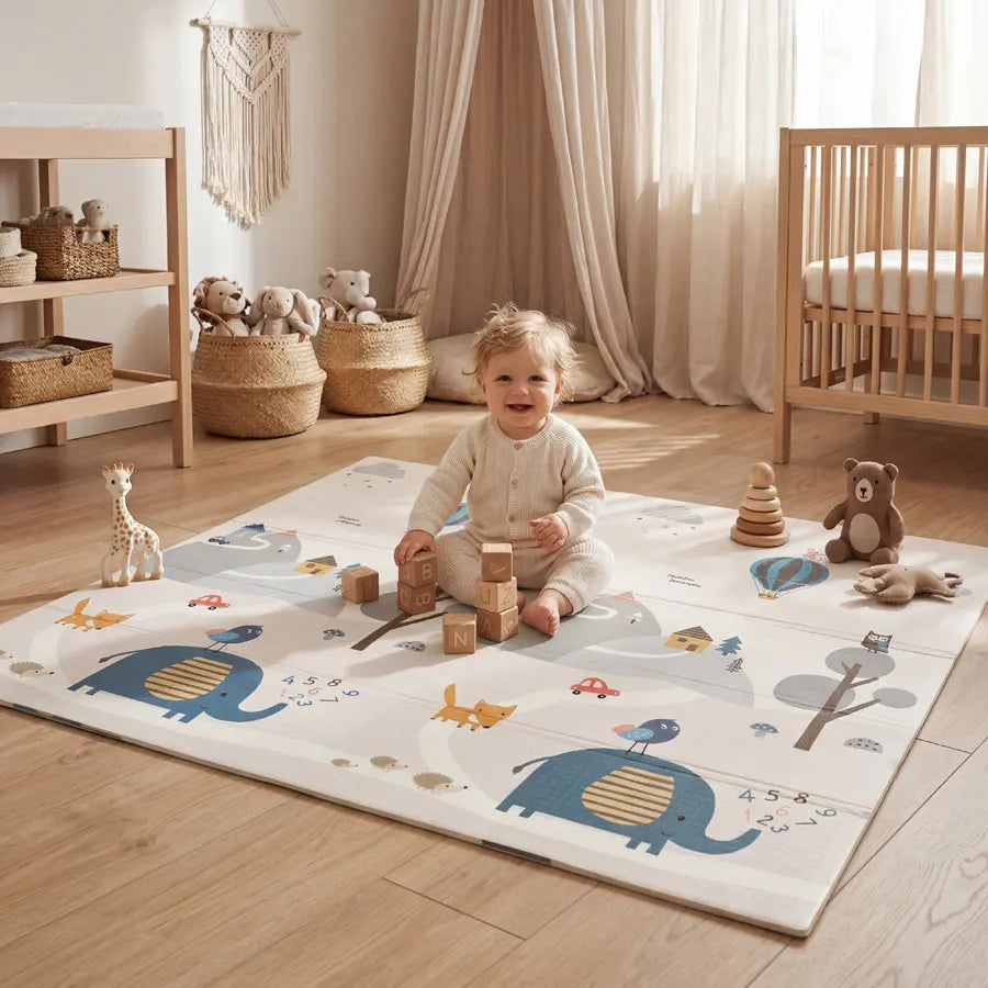 Snuggle Baby Reversible Folding Playmat Elephant