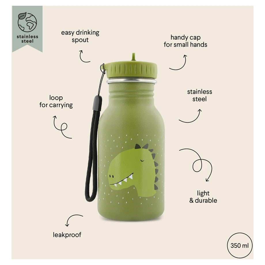 Trixie Stainless Steel Water Bottle 350ml (Mr. Dino)