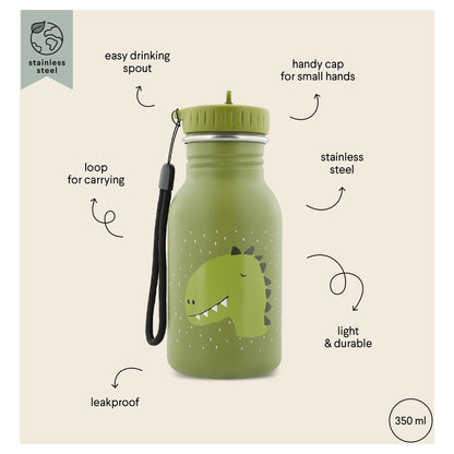 Trixie Stainless Steel Water Bottle 350ml (Mr. Dino)