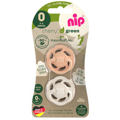 Nip Newborn Cherry Round Latex Eco-Friendly Soother (Orange/Brown)
