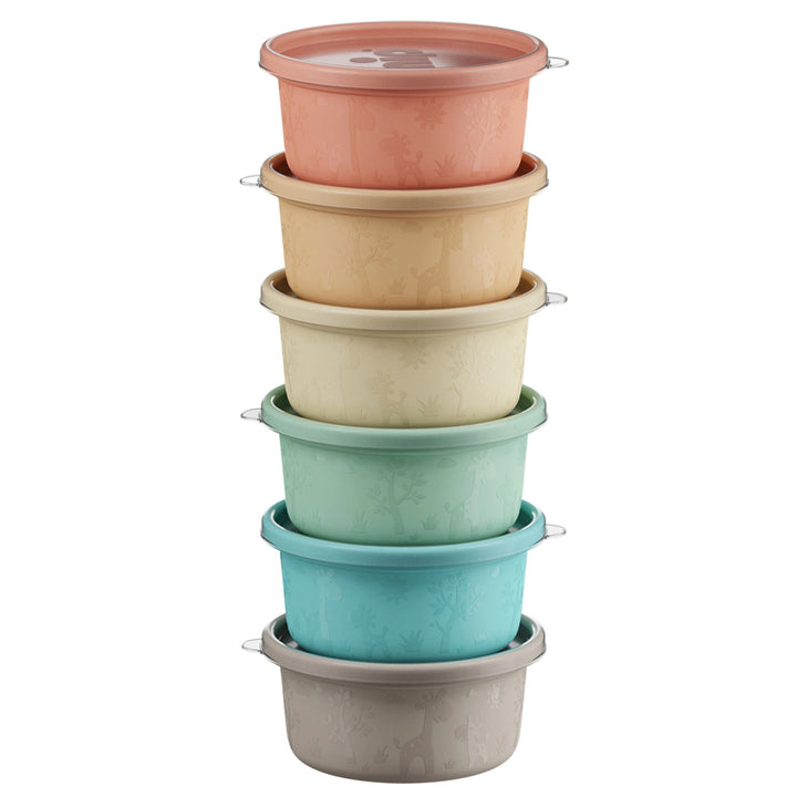 Nip Snackbox Stackable Baby Food Storage Pastel Multicolor (Pack of 6)