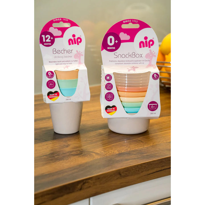 Nip Snackbox Stackable Baby Food Storage Pastel Multicolor (Pack of 6)