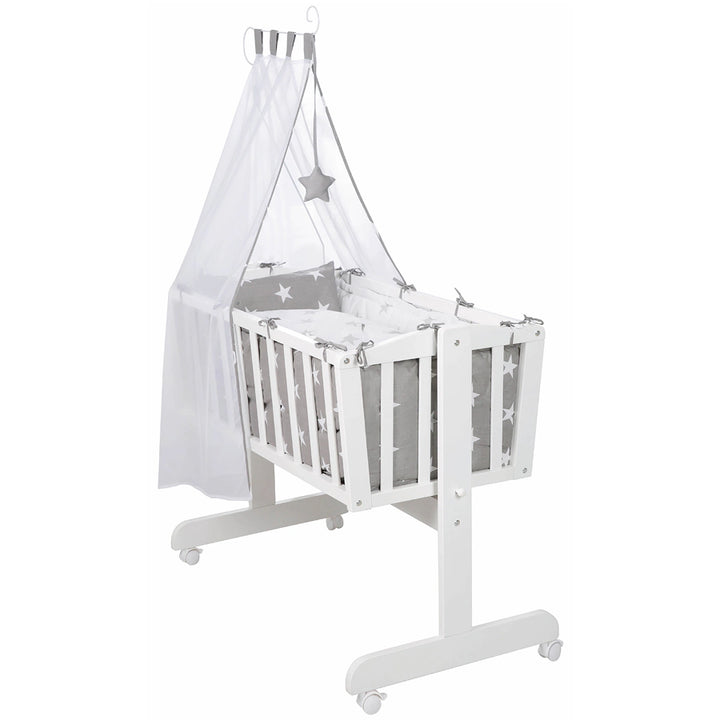 Roba Complete Wooden Cradle Set Little Stars (White)