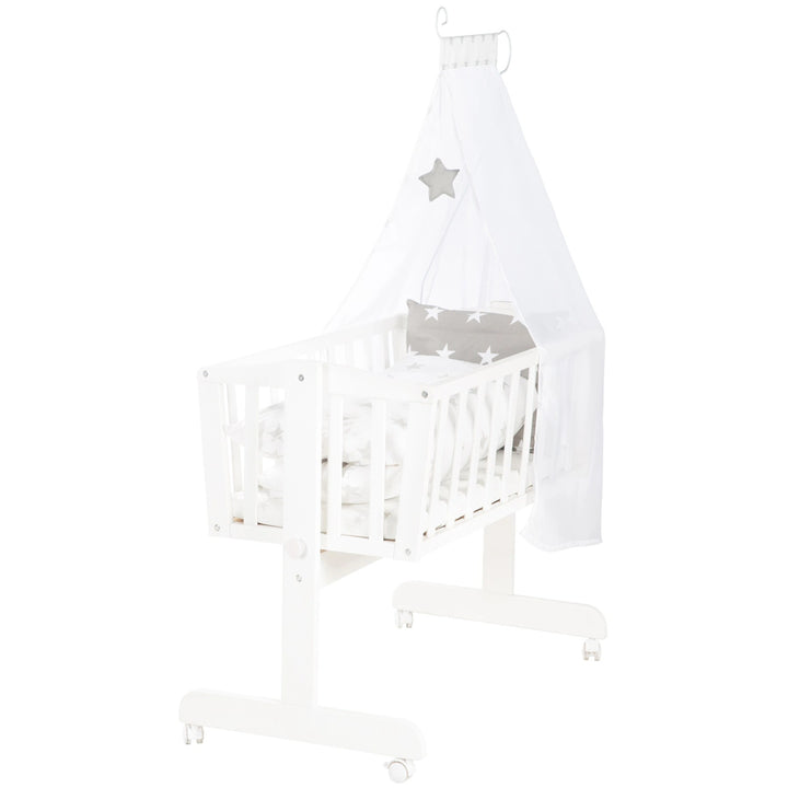 Roba Complete Wooden Cradle Set Little Stars (White)