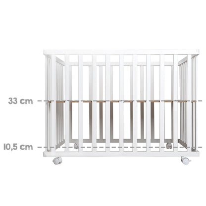 Roba Wooden Foldable Playpen 74 x 100 cm (Taupe)