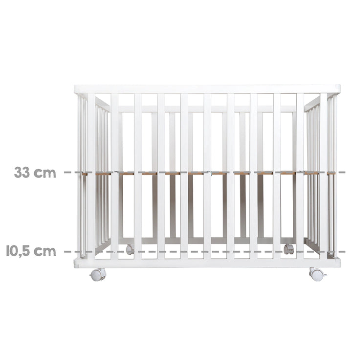 Roba Wooden Foldable Playpen 74 x 100 cm (White)