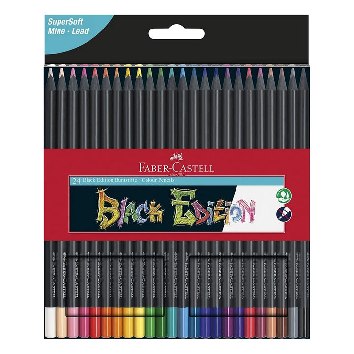 Faber-Castell - Black Edition Color Pencils Pack of 24