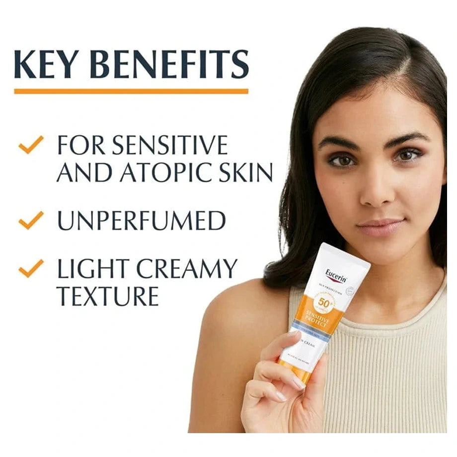 Eucerin Sensitive Protect Sun Face Cream SPF50+ (50 ml)
