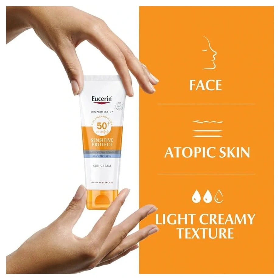 Eucerin Sensitive Protect Sun Face Cream SPF50+ (50 ml)