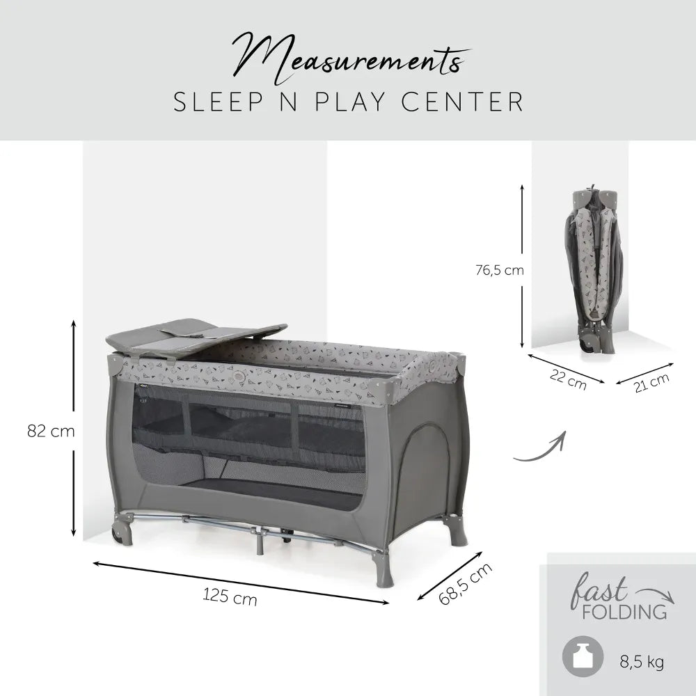 Sleep'n Play Center Travel Bed (Nordic Grey)