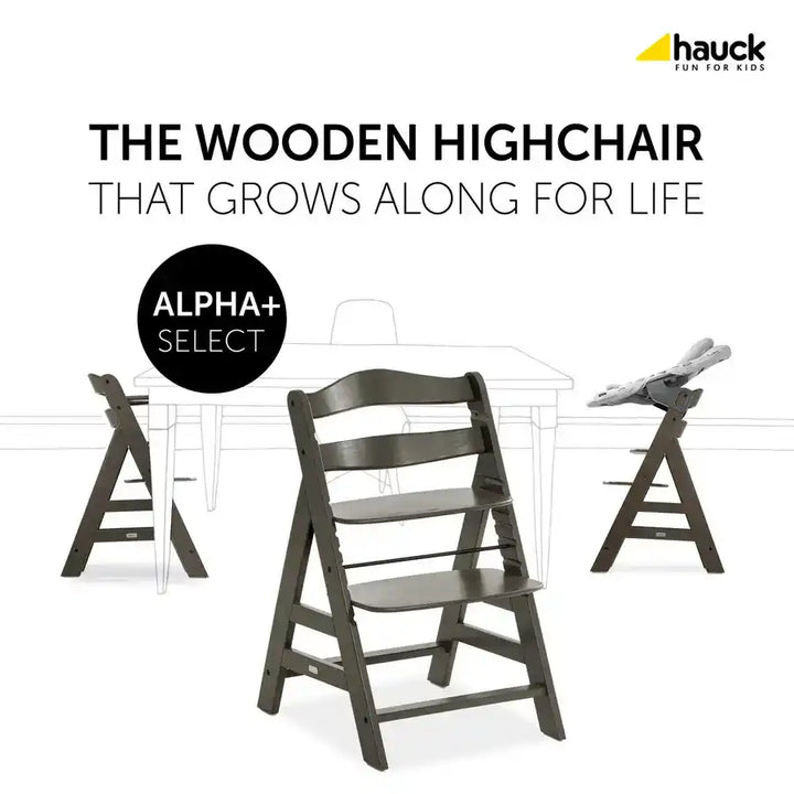 hauck alpha charcoal Hauck Alpha+ Select High Chair - Charcoal