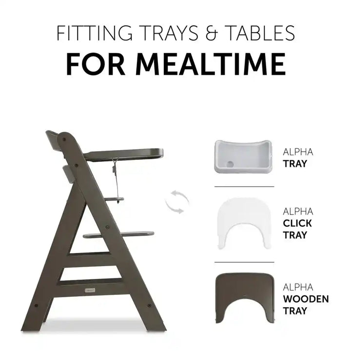 hauck alpha charcoal Hauck Alpha+ Select High Chair - Charcoal
