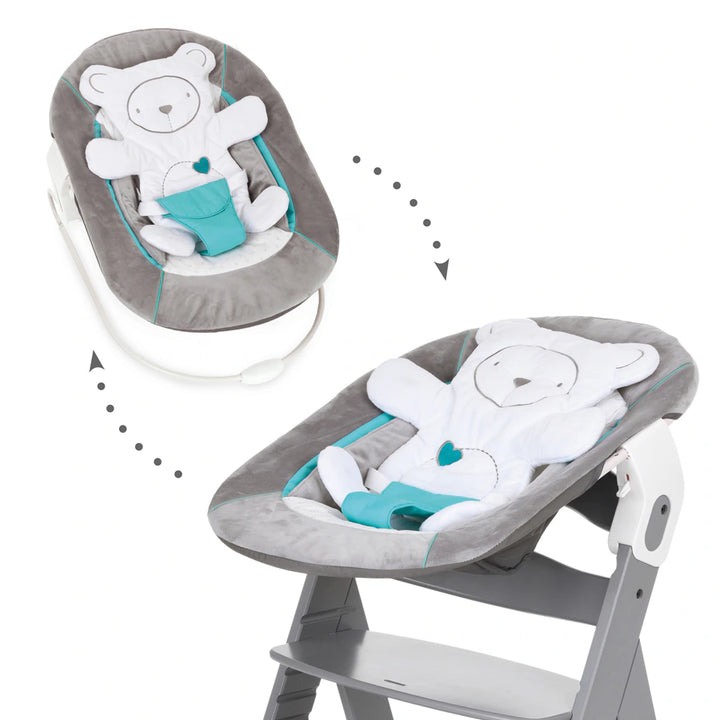 Hauck Alpha Bouncer 2-in-1 Bear Hearts (Grey)