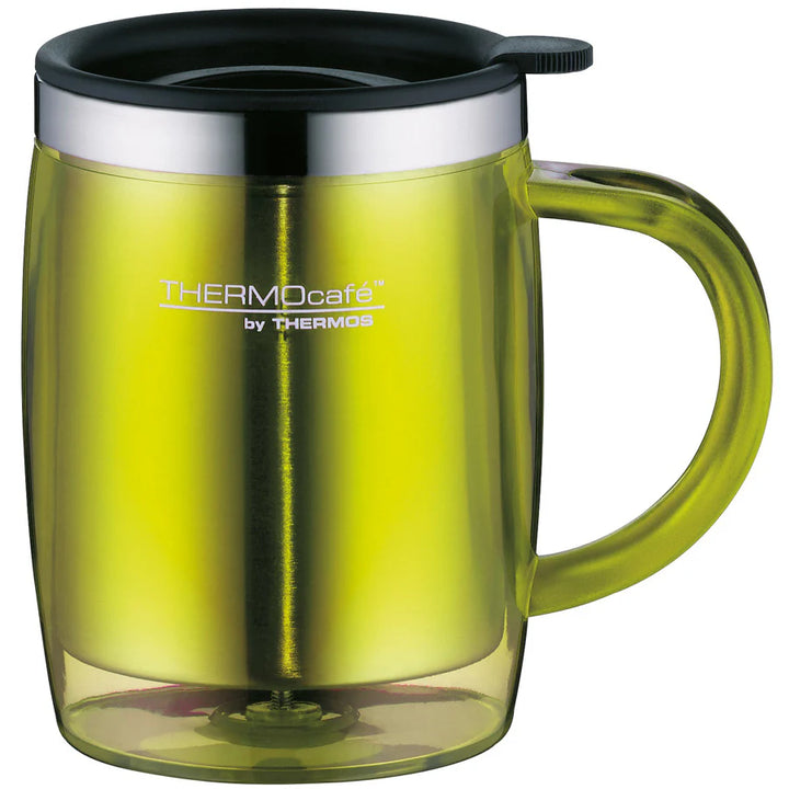 Thermos Stainless Steel With Plastic Cover Desktop Mug 350 ml (Lime Green)