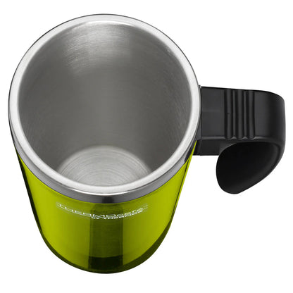 Thermos Stainless Steel With Plastic Cover Drinking Mug 400 ml (Lime Green)